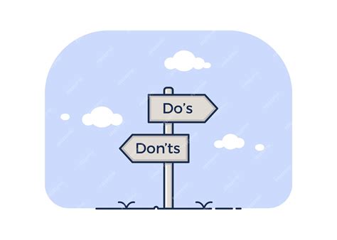 Premium Vector Sign Post Indicating Dos Vs Donts Vector Illustration