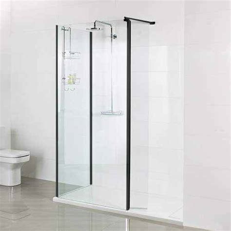 Roman Showers Select Matt Black 200 Pivoting Deflector Panel 243mm