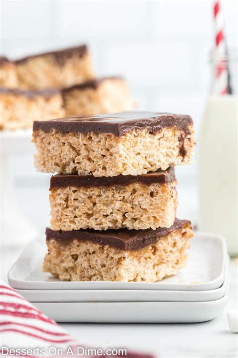 Chocolate Caramel Rice Krispie Treats Desserts On A Dime