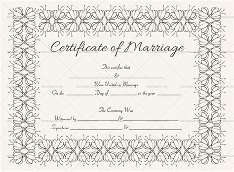 22 Editable Marriage Certificate Templates Word And Pdf Format Artofit