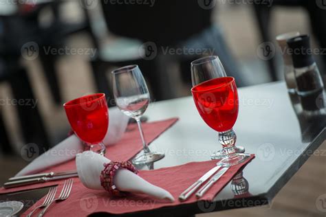 table setting at restaurant 10754913 Stock Photo at Vecteezy