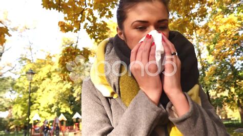 Girl Blowing Snot