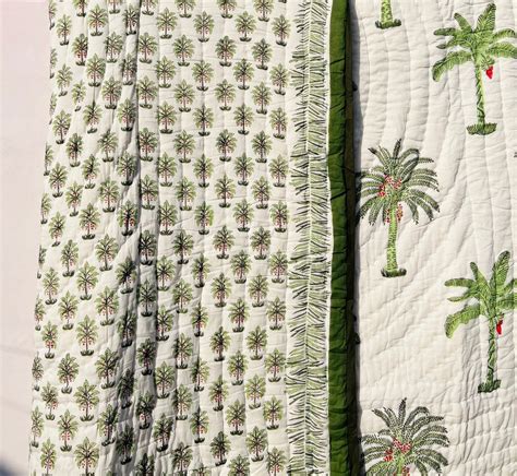 Anokhi Indian Jaipuri Block Print Quilt Printed Reversible Razai Cotton