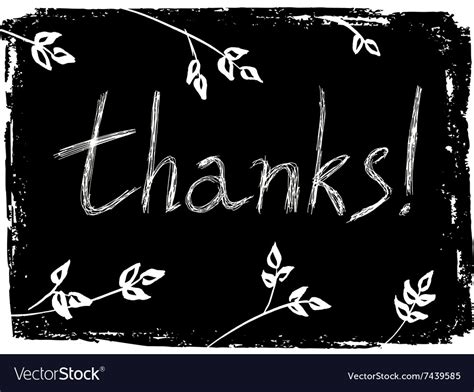 Hand Drawn Thank You Card Royalty Free Vector Image