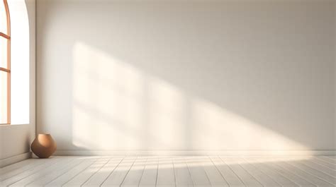 Premium AI Image Empty Room With White Wall And Wooden Floor