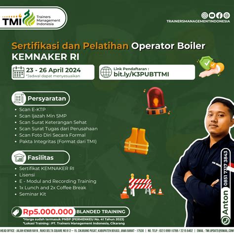 Pembinaan K Operator Boiler Pusat Pelatihan Dan Sertifikasi K