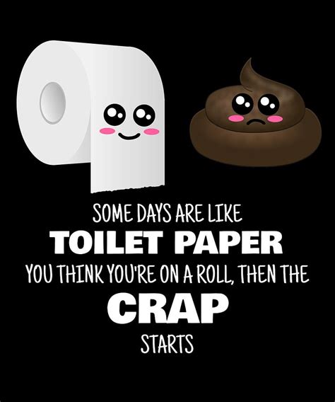 Some Days Are Like Toilet Paper Funny Toilet Paper Pun Digital Art by DogBoo