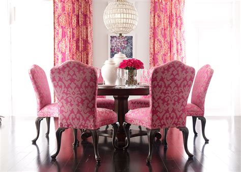 Tickled Pink Dining Room Ethan Allen Pink Dining Rooms Round Dining