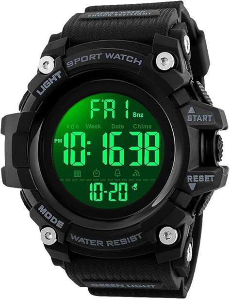 Skmei Digitale Armbanduhr F R Herren Wasserdichte Milit Ruhr Mit Led