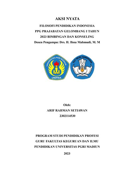 Aksi Nyata Topik Hhhh Aksi Nyata Filosofi Pendidikan Indonesia