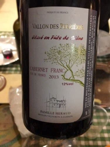 Château le Vallon des Perrières Élevé en Fût de Chêne Cabernet Franc