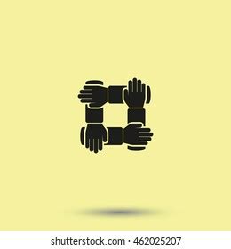 Teamwork Hands People Vector Icon Stock Vector (Royalty Free) 462025207 ...