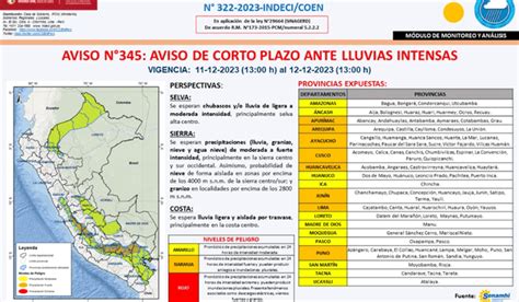 Senamhi Advierte Fuertes Lluvias En Perú Del 12 Al 14 De Diciembre