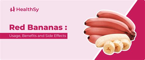 Red Bananas Usage Benefits And Side Effects Healthsy Article