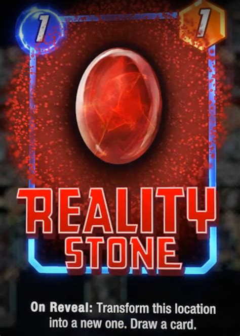 Reality Stone Marvel Snap Cards Out Of Games
