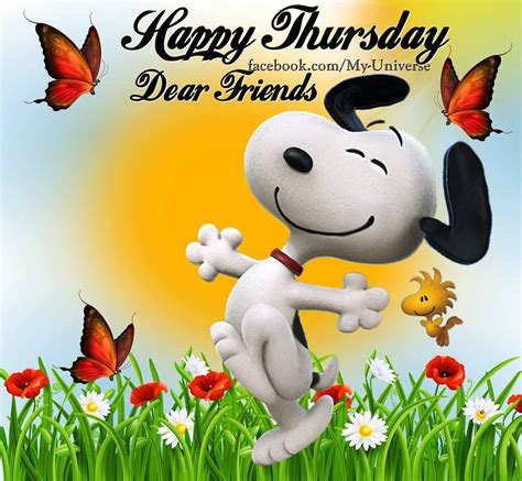 Happy Thursday Dear Friends Snoopy Quote Pictures, Photos, and Images ...