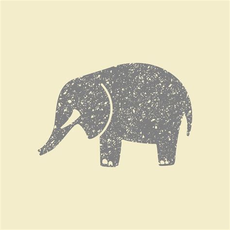 Elefante Icono Simple Vector Premium