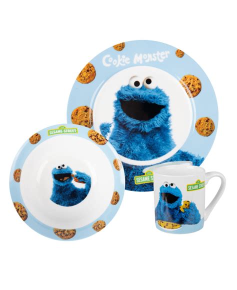 Sesam Stra E Breakfast Set Cookie Monster