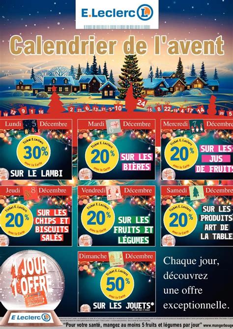 E Leclerc Calendrier De L Avent Offre N 867