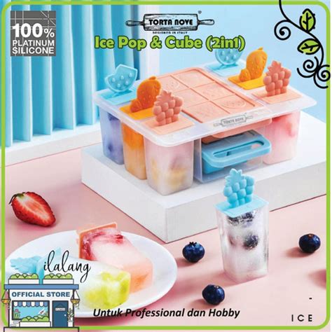 Jual Cetakan Es Krim Stik Bayi Es Batu Lilin Loli Lolipop Ice Mold SET