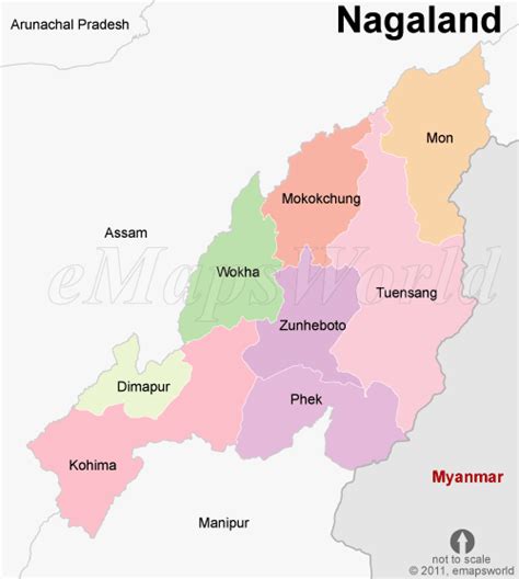 Free Nagaland Map India Map Of Nagaland State India Open Source