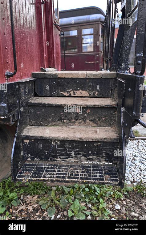 Old Train Stairs Stock Photo Alamy