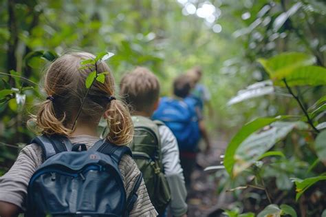 Premium Photo Portrait Of Kids Discovering Hidden Wilderness Marvels