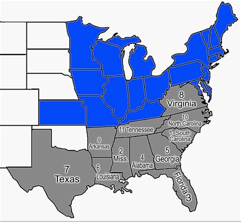 American Civil War Order Of Secession