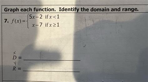 Graph Each Function Identify The Domain And Range