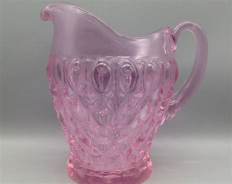 Mosser Pink Passion Elizabeth Glass Pitcher Etsy