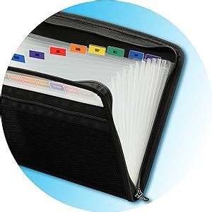 Amazon H D Zippered Accordion File Organizer With Front Mesh