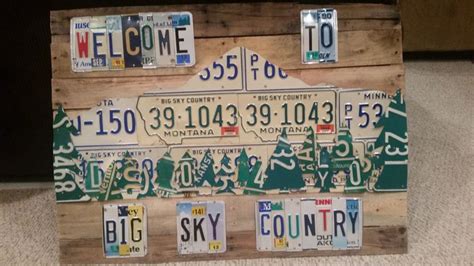 LicensePlateArts | Etsy | License plate crafts, License plate art ...