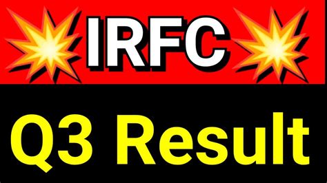 Irfc Q3 Result 2023 Irfc Share Latest News Today Irfc Share News