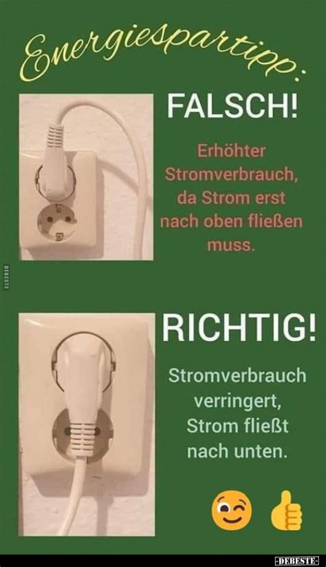 Energiespartipp Falsch Erhöhter Stromverbrauch da Strom erst nach