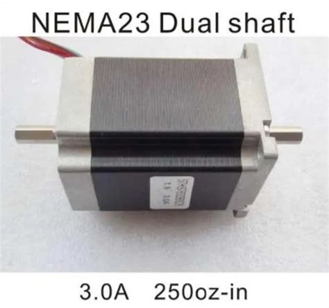 8mm Dual Shaft NEMA 23 Stepper Motor 180 N Cm 250 Oz In Body Length