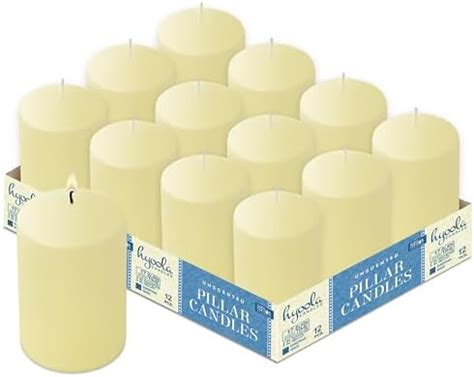 Amazon Hyoola Ivory Pillar Candles X Inch Pack Unscented