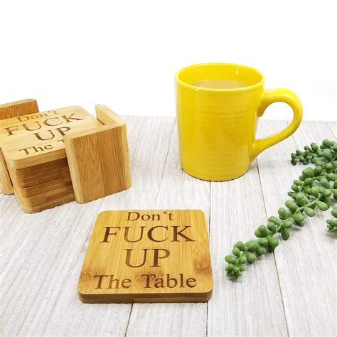 STOCKING STUFFER IDEA Don T Fuck Up The Table Coasters Etsy