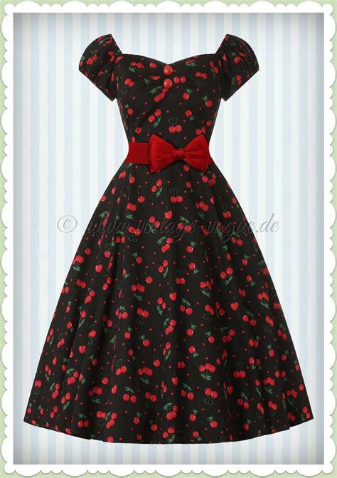 Collectif 50er Jahre Rockabilly Kirschen Petticoat Kleid Dolores