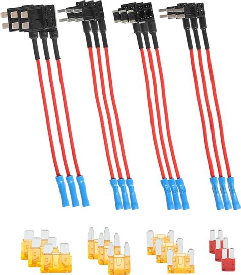 Amazon YAKEFLY 12 Pack Fuse Taps Set 4 Types 12V Car Add A Circuit