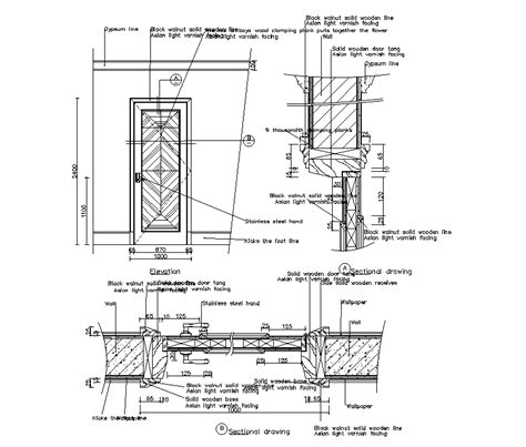 Wooden Door Section Detail Drawing Derived In This File Download This