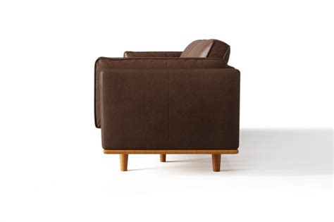 Valencia Artisan Wide Three Seats Leather Sofa Chocolate Color