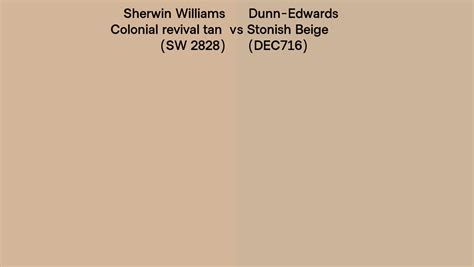 Sherwin Williams Colonial Revival Tan SW 2828 Vs Dunn Edwards Stonish