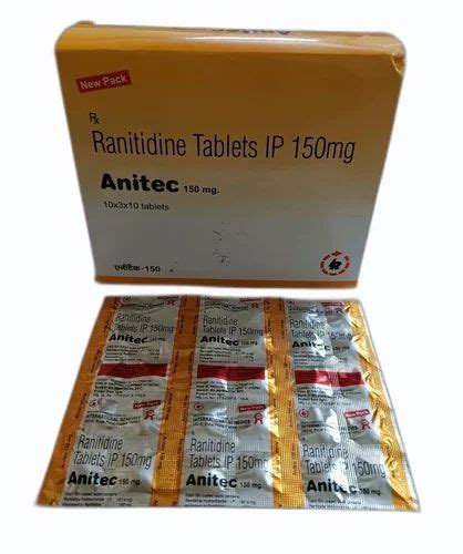 150mg Anitec Ranitidine Tablets Ip At Rs 143box Zantac In Patiala