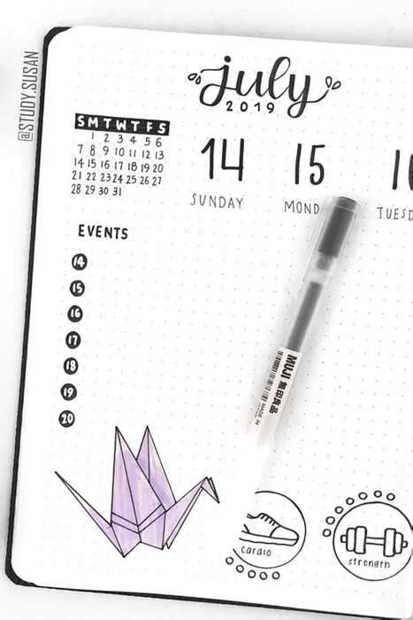 Id Es De Pages Hebdomadaires De Juillet Pour Bullet Journal