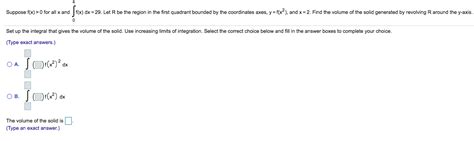 Solved Suppose F X 0 For All X And I X Dx Dx 29