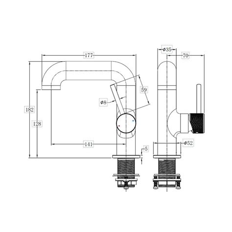 Abacus Iso Pro Anthracite Mono Basin Mixer Side Handle Sanctuary