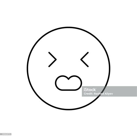 Disgusted Emotions Icon Simple Line Outline Vector Expression Of Mood