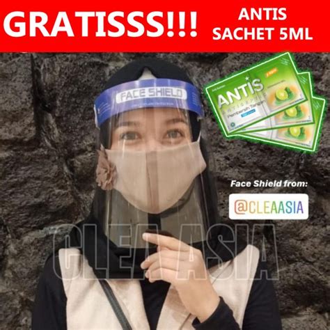 Jual Face Shield DEWASA Bisa Buka Tutup Pelindung Wajah Masker Face