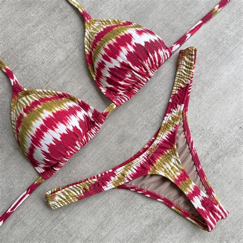 Resort Style Tie Dye Suspender Bikini