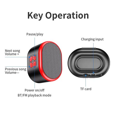 Hot Sale Portable Mini Wireless BT Speaker Outdoor Waterproof Subwoofer Speaker TF USB Player